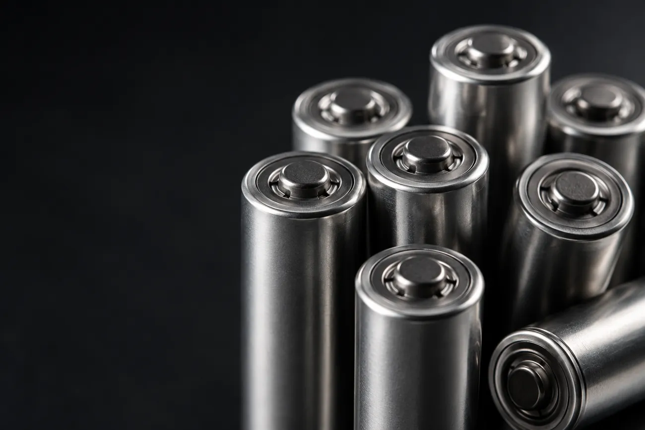 AI-generated illustrative lithium-ion battery cells